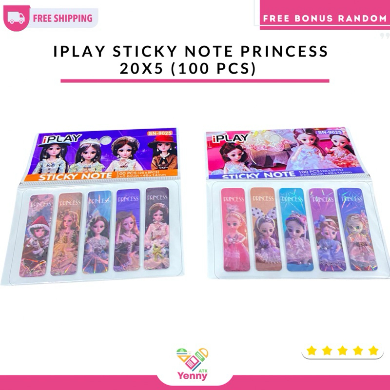 

Iplay Sticky Notes Karakter Princess 100 Pcs (20x5)