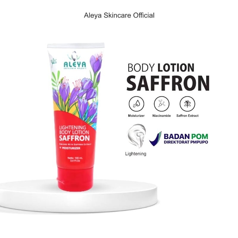 Body Lotion Saffron Aleya Skincare/Lotion Pencerah Kulit