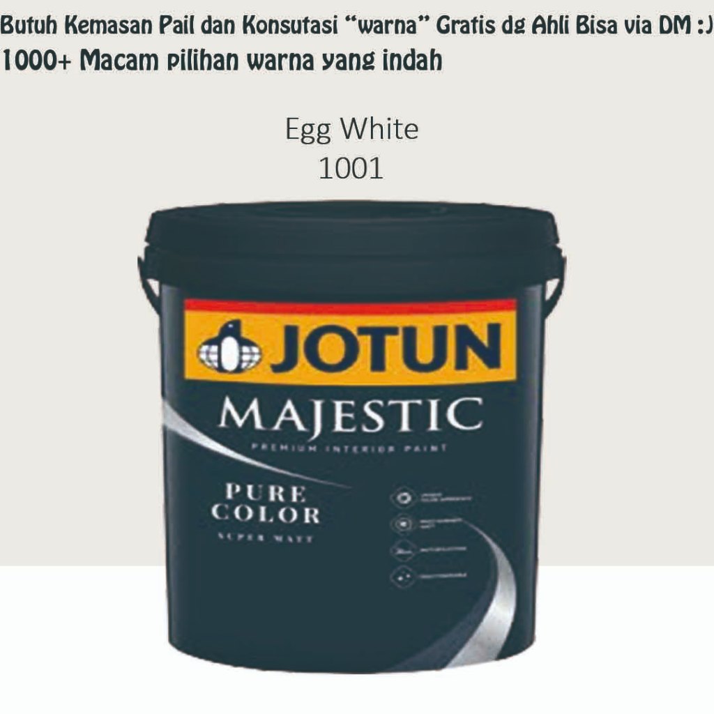 Jotun Majestic Pure Color 2.5L - Egg White 1001 (Tinting)
