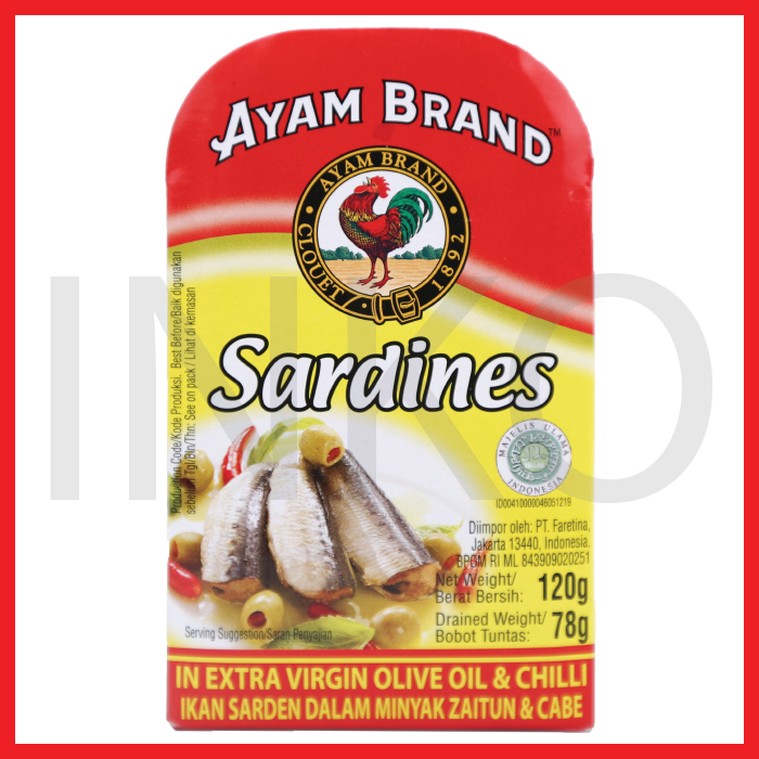 

AYAM BRAND SARDINES OLIVE OIL WITH CHILLI 120GR