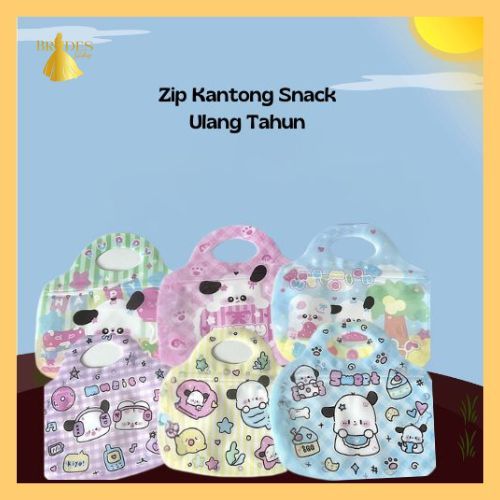 

BD Zip Kantong Ulangtahun / Plastik Zipper Tempat Snack Kue Dan Permen / Godiebag Ulangtahun Anak PP43