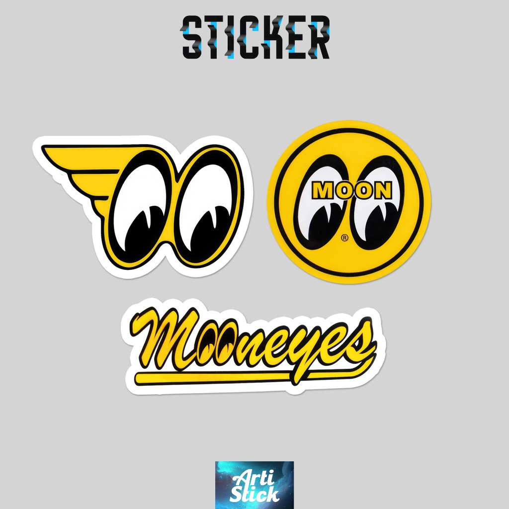 

[3 pcs PACK] MOONEYES STICKER PACK | Vinyl Laminasi anti air | ArtiStick Merch