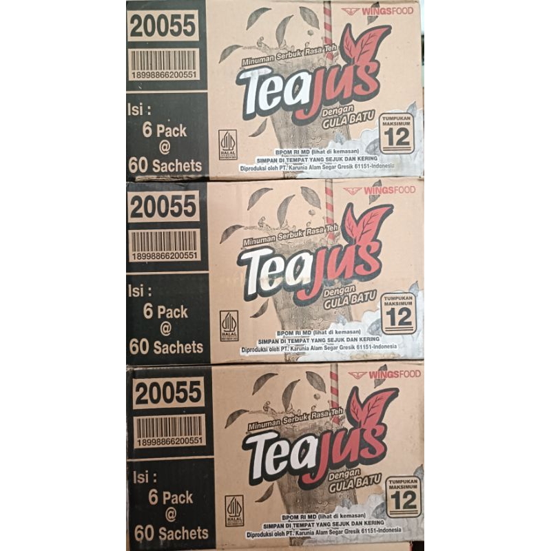 

TEA JUS GULA BATU 1 DUS ISI 6 PACK 360 SACHET