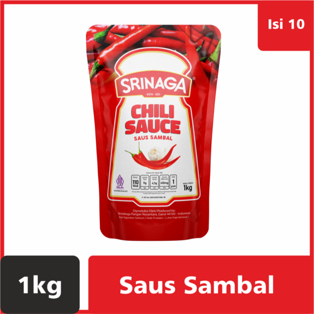 

Srinaga Chili Sauce 1 kg, 1 karton (isi 10)