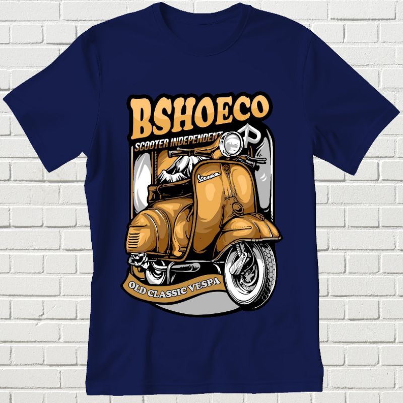 Kaos BSHOECO Scooter Independent - Baju Kaos Dewasa - Kaos Retro - Kaos Outdoor