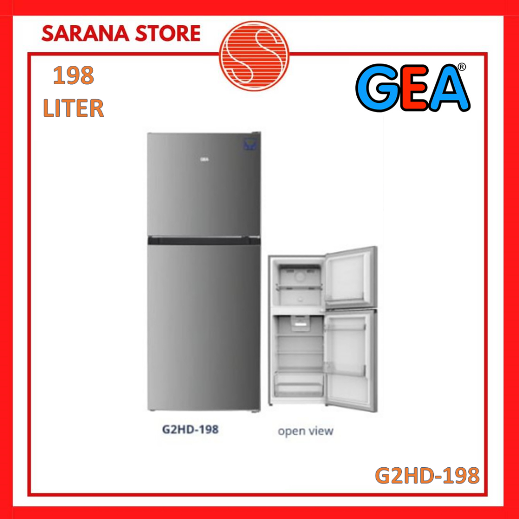 GEA Kulkas 2 Pintu G2HD-198 No Frost 198 L G2HD198 Kulkas GEA 2 Pintu