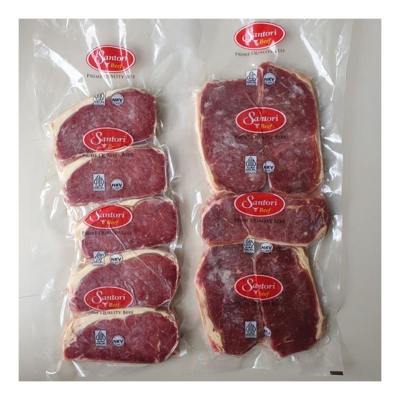 

Santori Beef Striploin Steak 1kg/Striploin Steak/Daging Steak