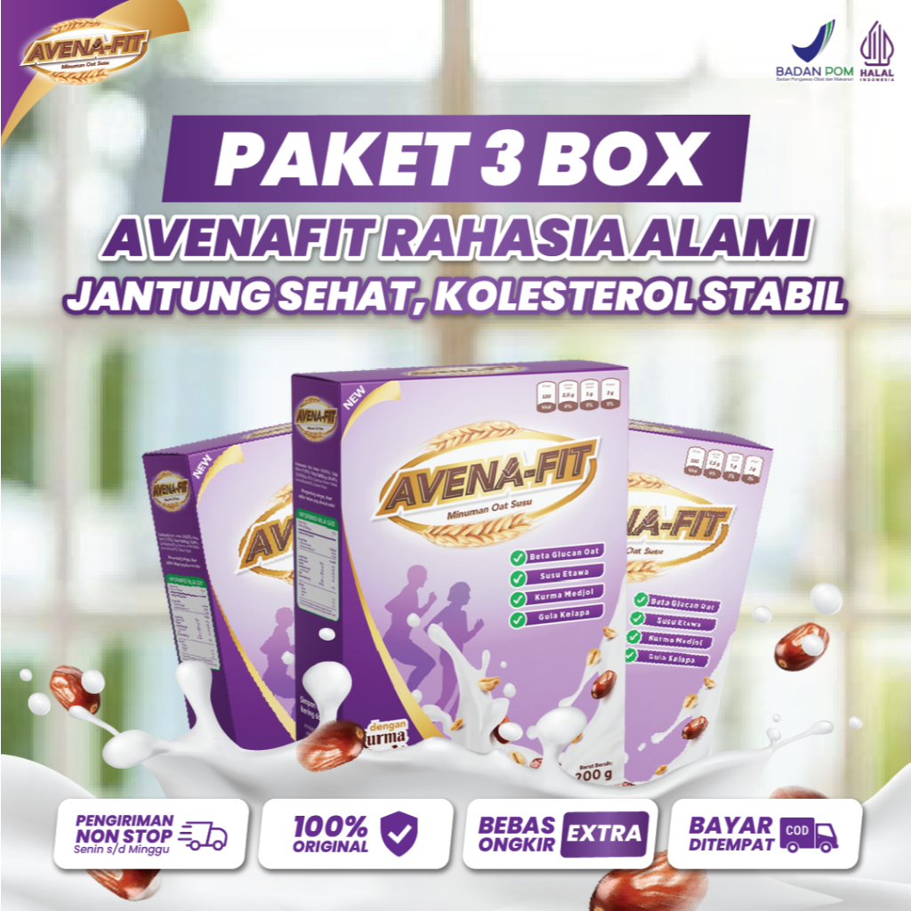 

Paket 3 Box Avenafit - Susu Oat Menu Sarapan Membantu Masalah Kolesterol dan Masalah Pencernaan