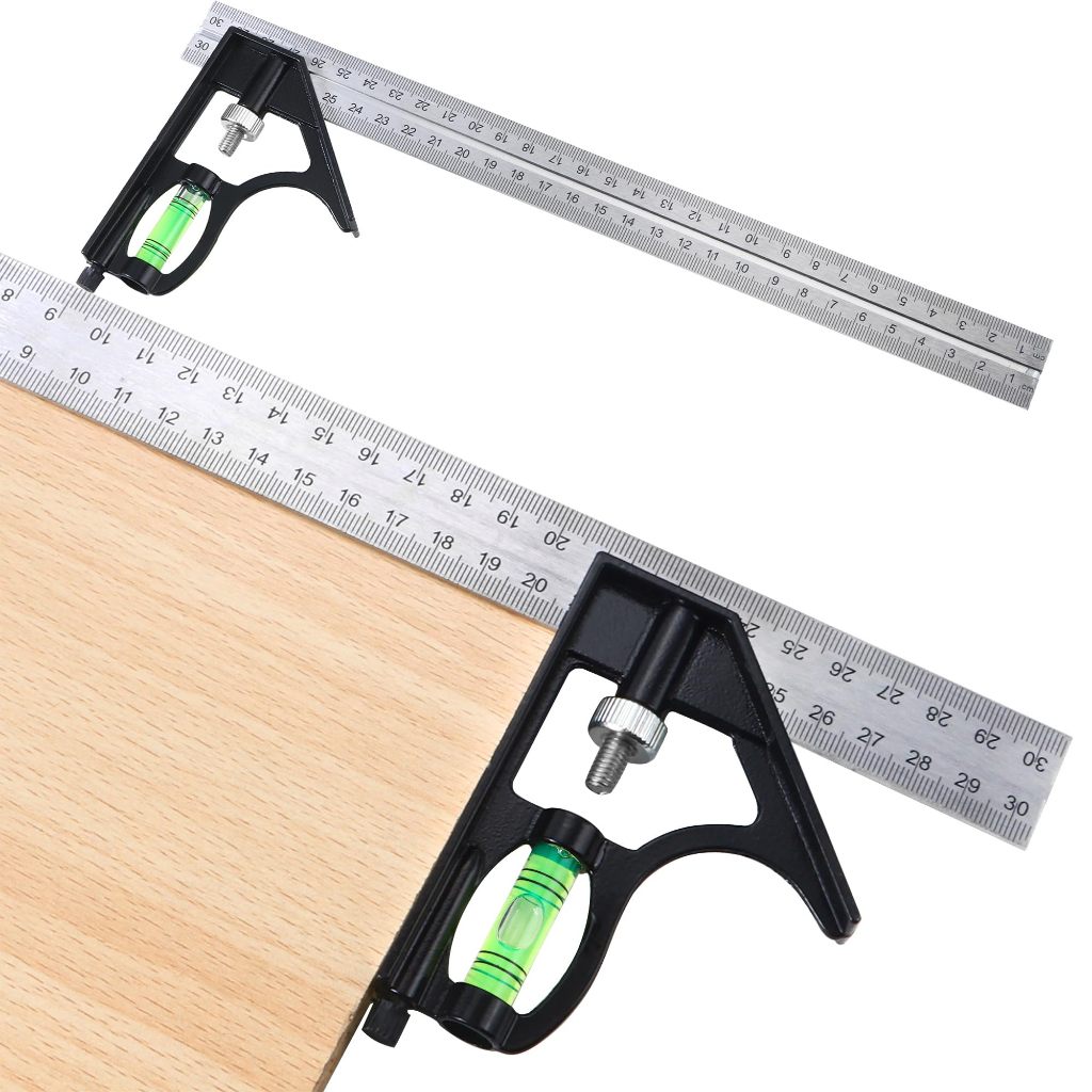 

Penggaris Siku L Waterpass YUKIDO Kombinasi Square Ruler Sudut Presisi Ukur Geser Serbaguna Busur Derajat