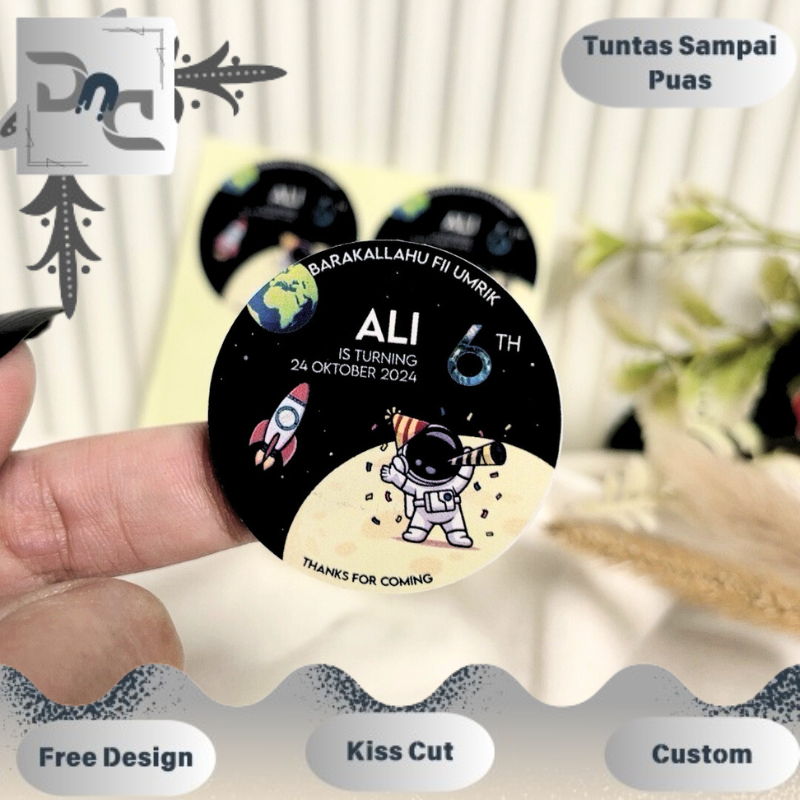 

4-9 Sticker Bulat Ulang Tahun Anak Stiker Ultah Free Design Template Birthday Sticker Dnd Chromo