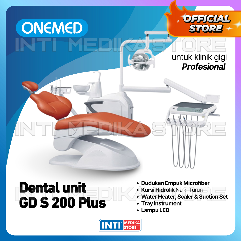 ONEMED - DENTAL UNIT CHAIR with LED Lamp + Water Heater + Scaler + Suction GLADENT GD S 200 PLUS | K