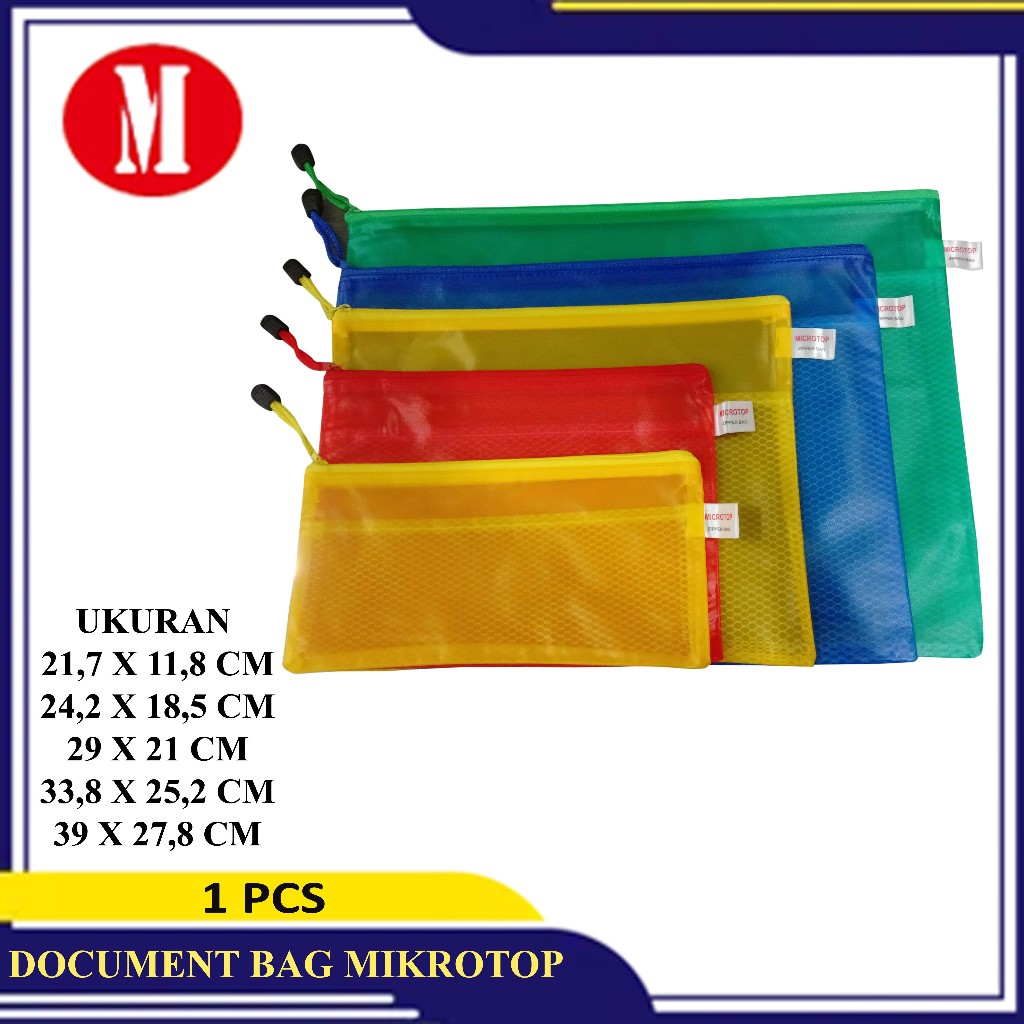 

Microtop Zipper Bag/Document Bag Transparant