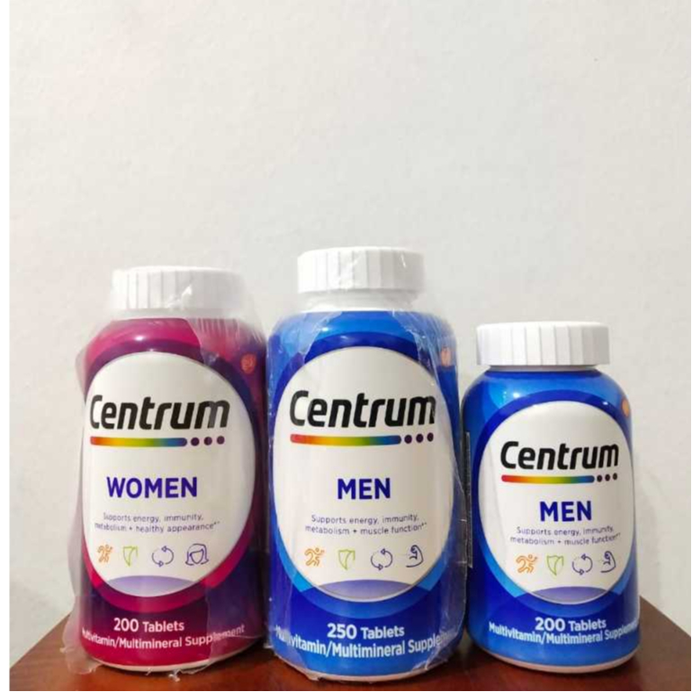 CENTRUM ADULTS/ MEN/ WOMEN MULTIVITAMIN 200 / 250 Tablets