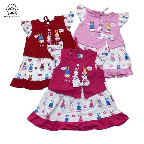 Dress Anak Perempuan usia 0-6 bulan | Fashion Anak 1465 | Baju Anak Perempuan | Dress Bayi | Baju An