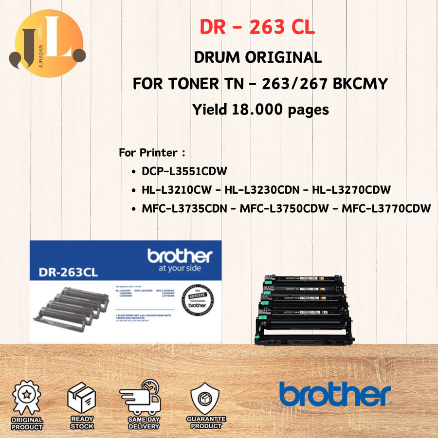 BROTHER Drum DR-263CL Original DR263CL DR263 For L3230 L3270 L3551CDW