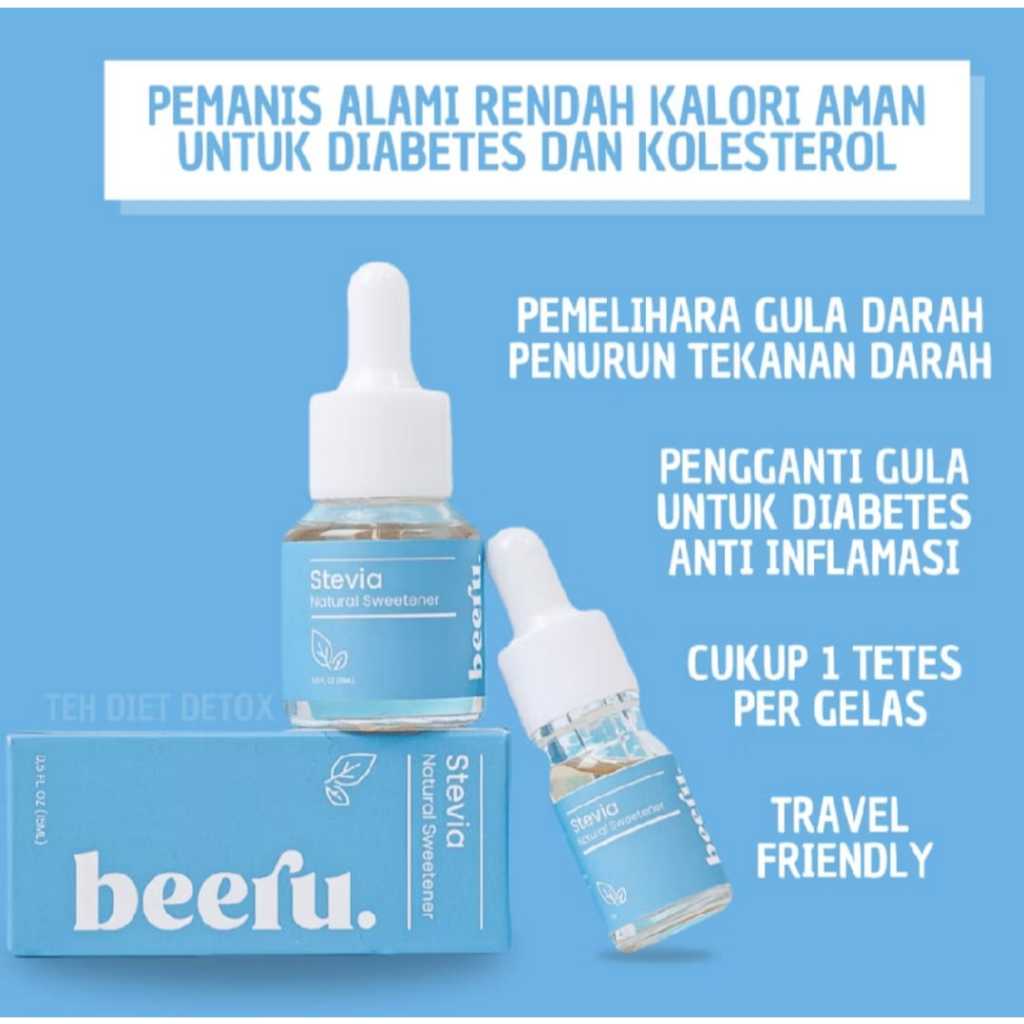 

Beeru Gula Stevia 1 Botol Isi 15 Ml Natural Sweeters Pemanis Alami 0 Kalori