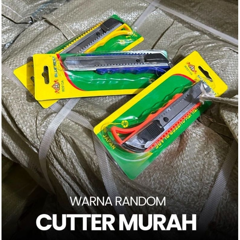 

Cutter BLUE BEST Bahan ABS Good Quality Pisau Kater Tajam