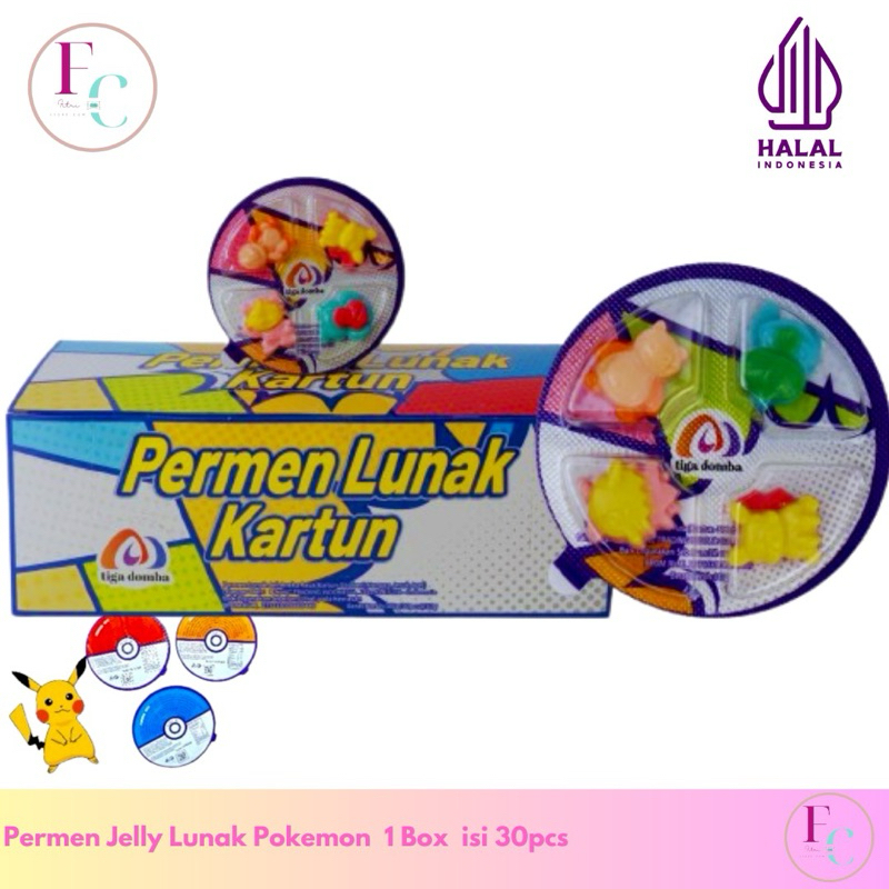 

Permen Jelly Lunak Pokemon 1 Box isi 30pcs