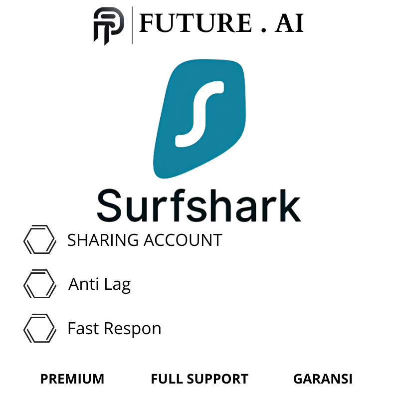 PREMIUM SURFSHARK VPN UNLIMITED | AUTO RENEWAL | 1 BULAN