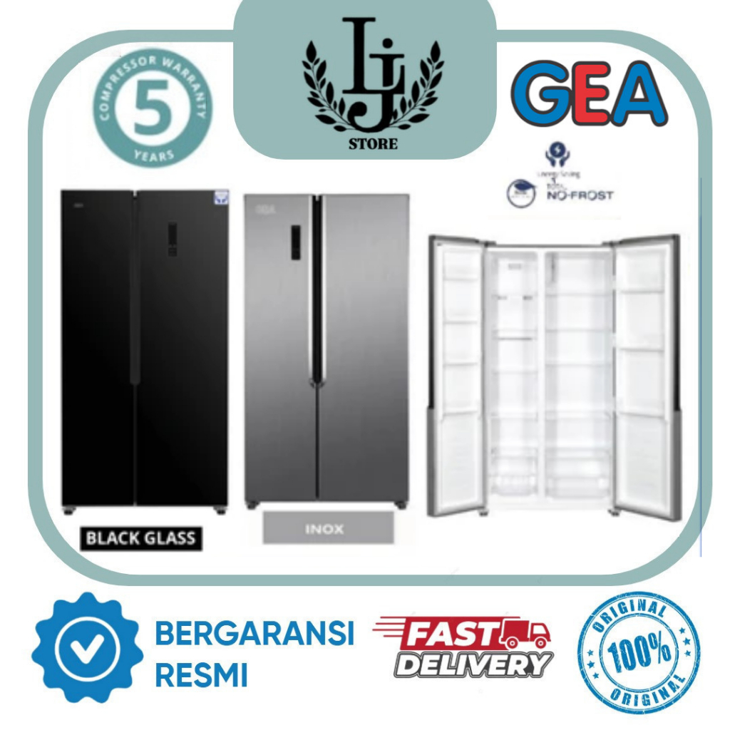 Kulkas GEA 2 Pintu G2D563 Kulkas Set By Side 2 Pintu Lemari GEA Kulkas Side By Side