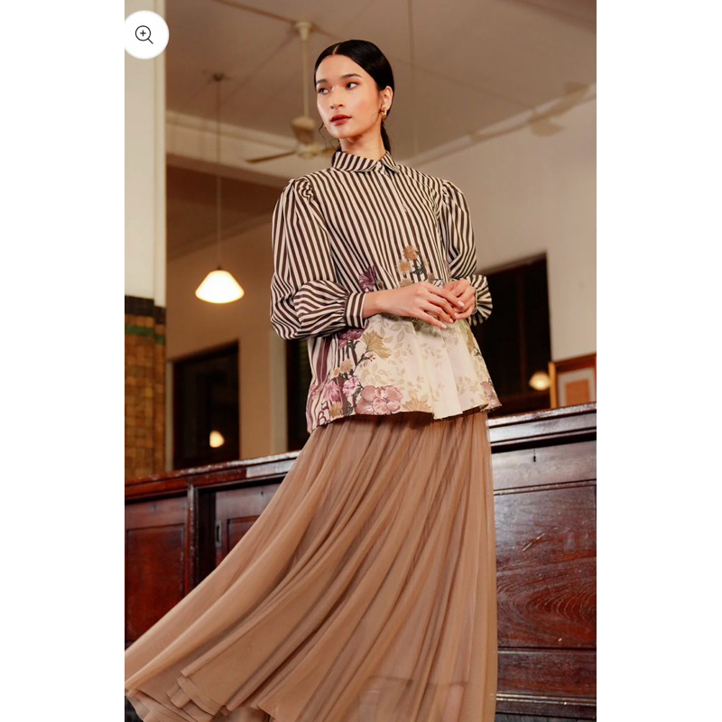 Benang Jarum “Amona Stripe Shirt - Maroon” New SOLD