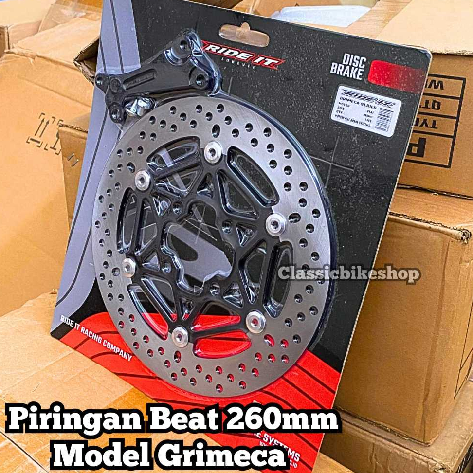 Piringan Cakram Beat Piringan Beat 260mm Hitam MOS Model TDR Disc Brake Piringan Beat MOS 260mm Piri