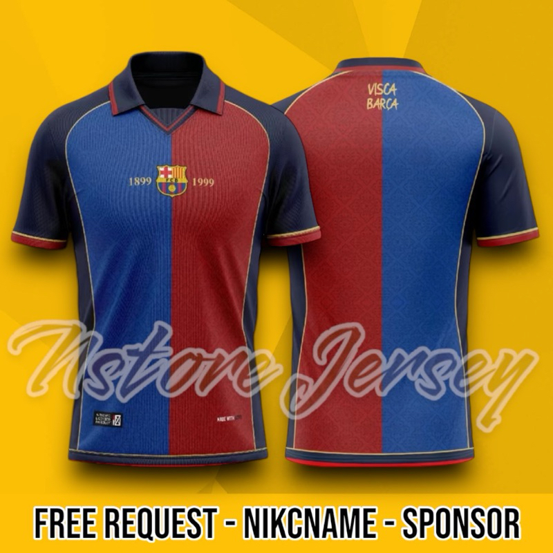 JERSEY FC BARCELONA RETRO HOME KIT  1999 - 2000