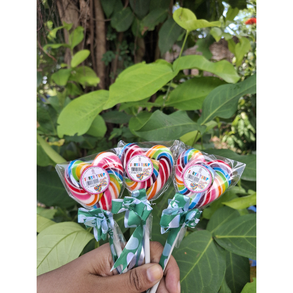 

Surya Tulip Permen Lolipop Bunga 6.5 cm (Isi 20) - Tanpa Pemanis Buatan - Premium