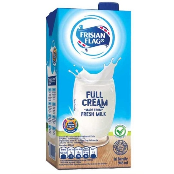 

Susu UHT Frisian Flag Full Cream 946ml [instant sameday]