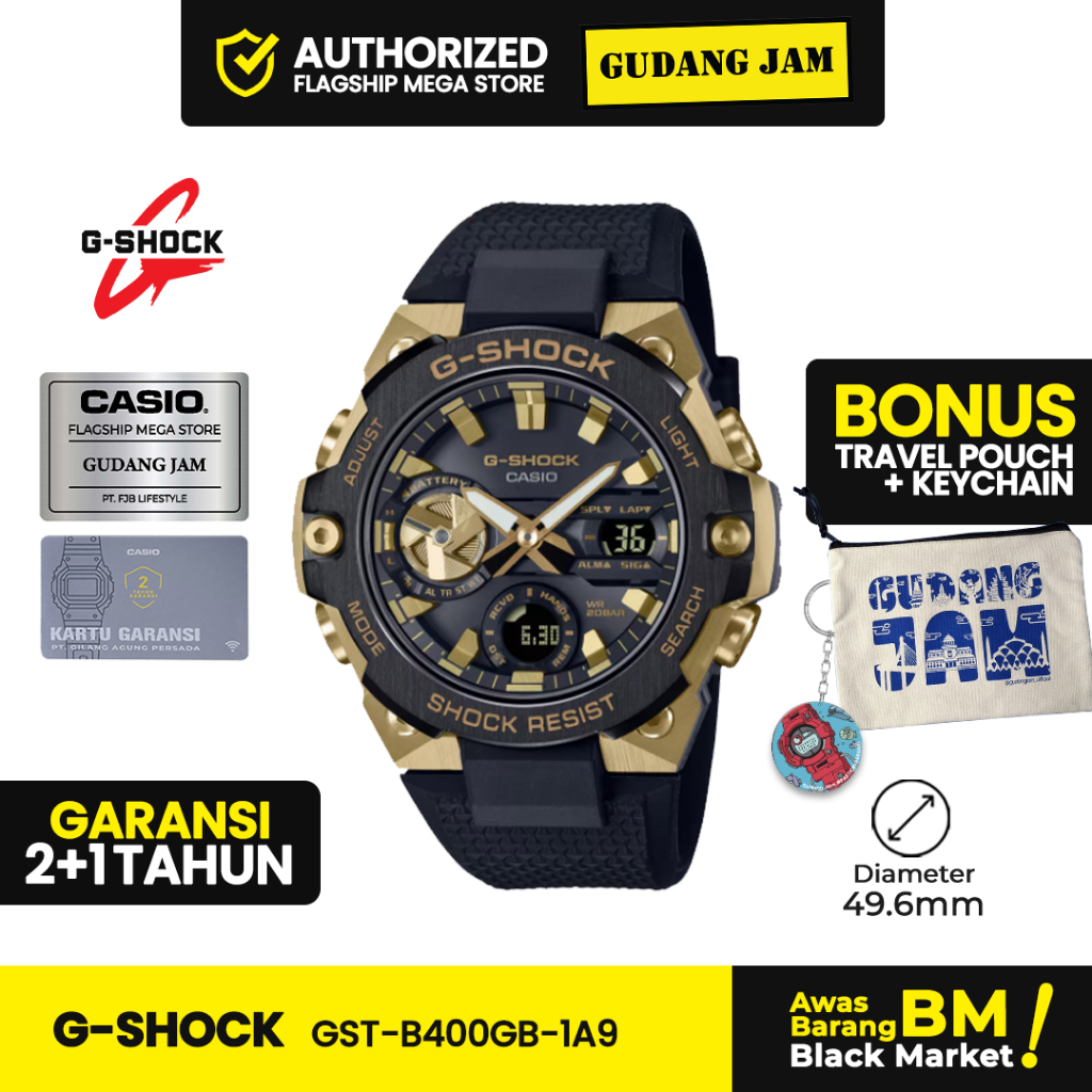 Jam Tangan G-Shock GST-B400GB-1A9DR GST-B400GB GST-B400 GSTB400GB GST B400