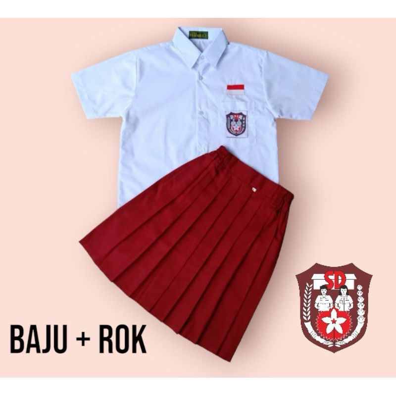 pola instant baju/rok/celana sekolah dasar (merah putih)