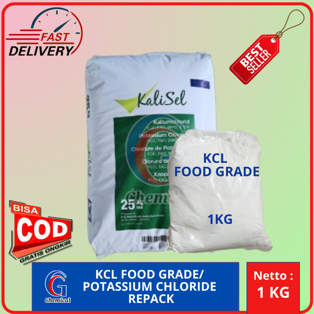 

KCL FOOD GRADE/ POTASSIUM CHLORIDE/REPACK 1KG