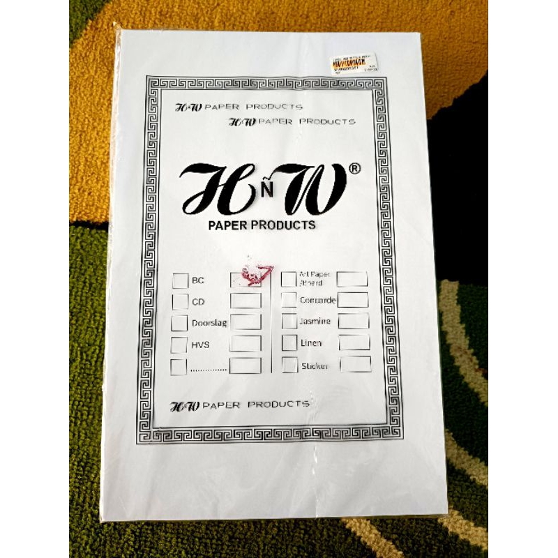 

Kertas BC 150 Gsm F4/Folio H&W Atau HNW