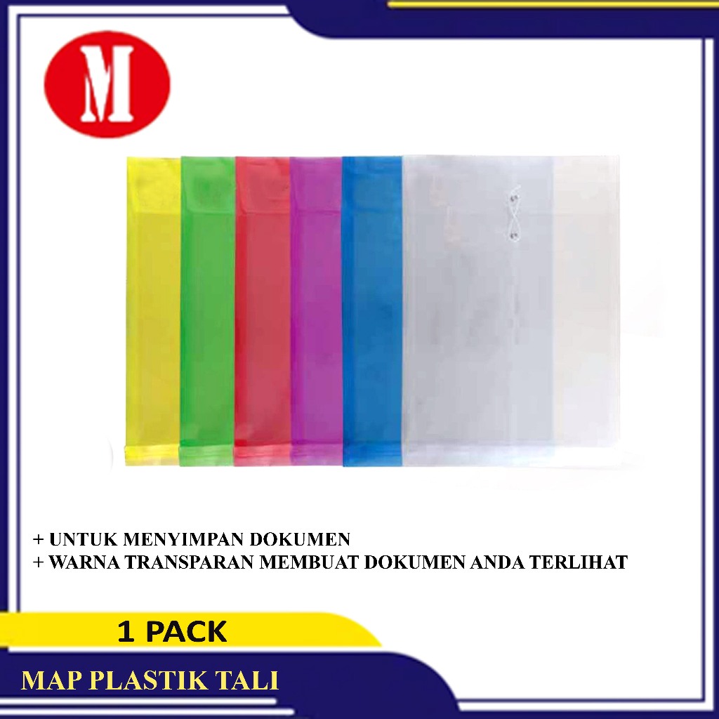 

Map Plastik Tali Warna Transparant