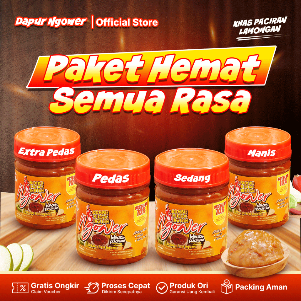 

Dapur Ngowe Bumbu Rujak Instan Khas Paciran Lamongan Enak Banget