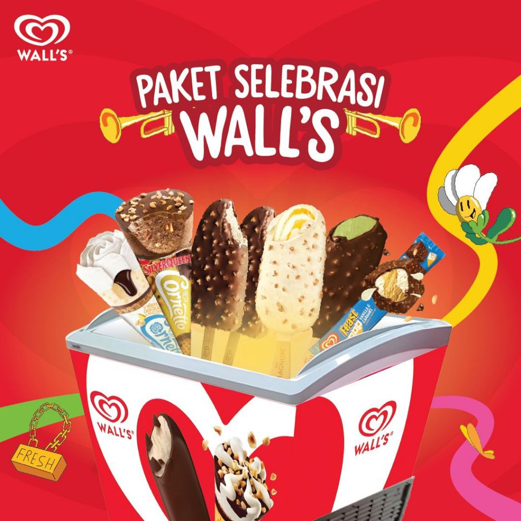 

[FREE PEMINJAMAN FREEZER] Paket Selebrasi Wall's - Es Krim / Ice Cream Wall's