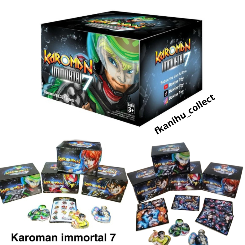 Karoman Immortal 7 isi 30pcs / 1 Box Puzzle 3D Karoman Immortal 7/6 Isi 30 Sachet (random 6 dan 7)