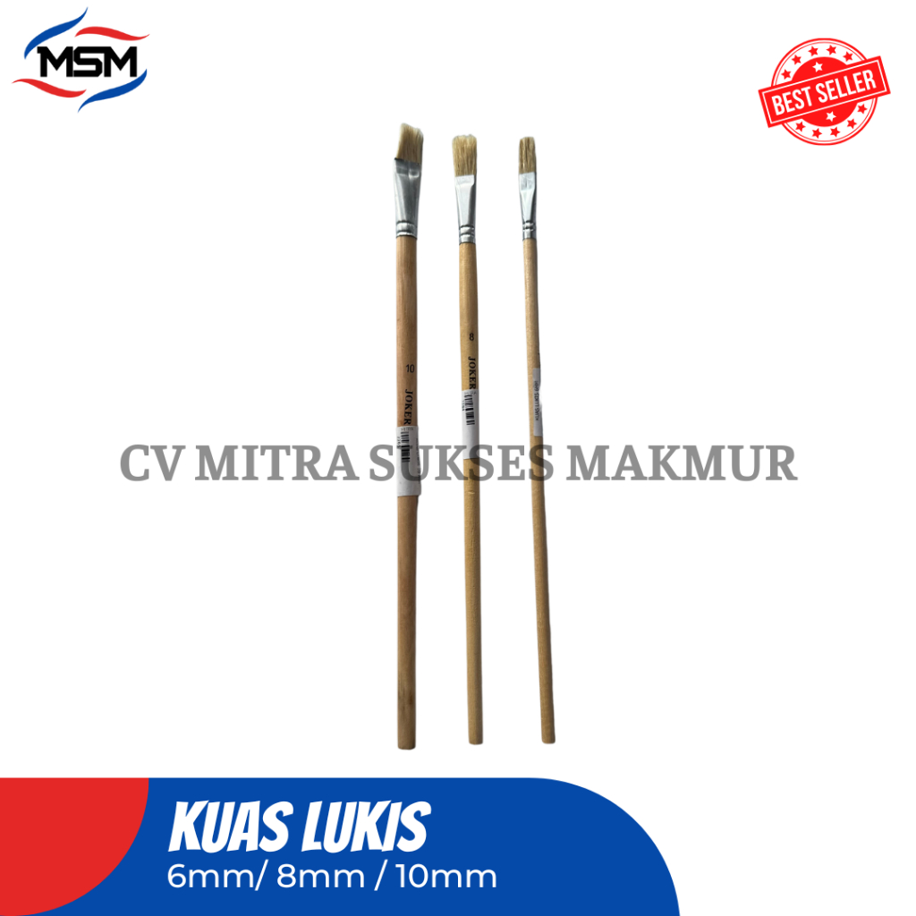 

Kuas Lukis 6mm 8mm 10 mm | Kuas Gambar | Kuas Cat | Paint Brush