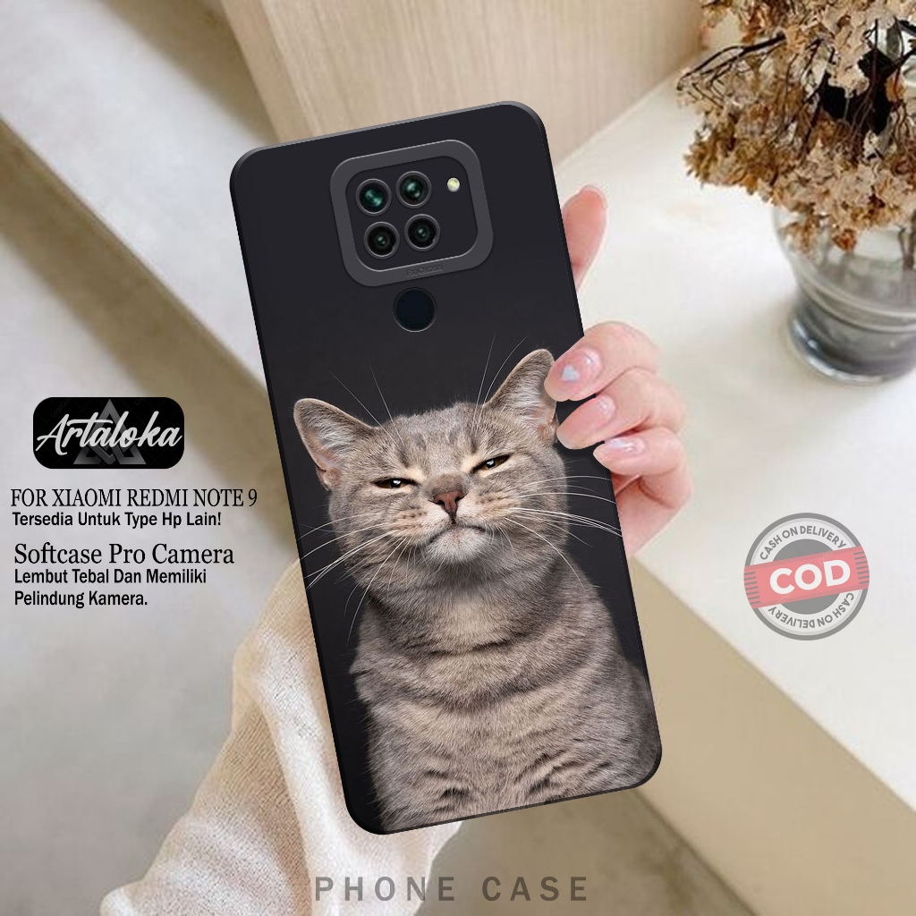 Softcase Hp Xiaomi Redmi Note 9 Fashion Case Kucing Lucu Case Xiaomi Redmi Note 9 Silikon TPU Pro Ca