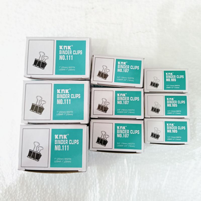 

BINDER KLIP PENJEPIT KERTAS - PAPER CLIPS - KNK NO 105-107-111 MURAH