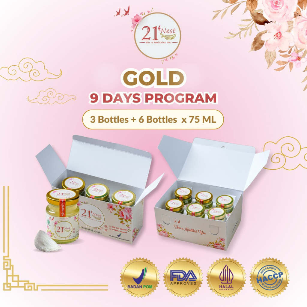 

21Nest Birdnest Minuman Sarang Burung Walet - GOLD (9X75ML)