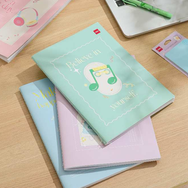 

[DELI X AGNEZ MO] Deli Sewing Notebook / Buku Tulis A5 B5 60 Lembar EN02X