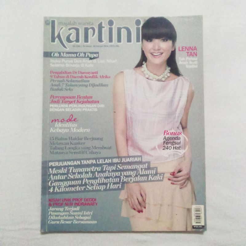 Majalah Kartini Cover Lenna Tan - Februari 2014