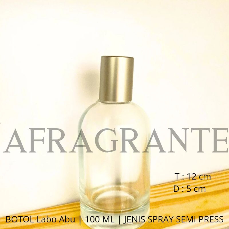 botol parfum ellabo abu 100 ml semi press- botol parfum 100 ml- botol big size- botol parfum lelaboo