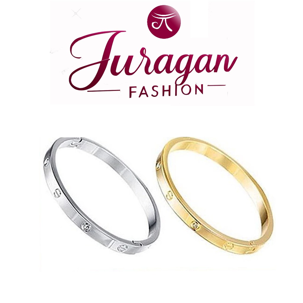 Gelang Tangan Titanium Energi Magnetik Wanita Gelang Emas