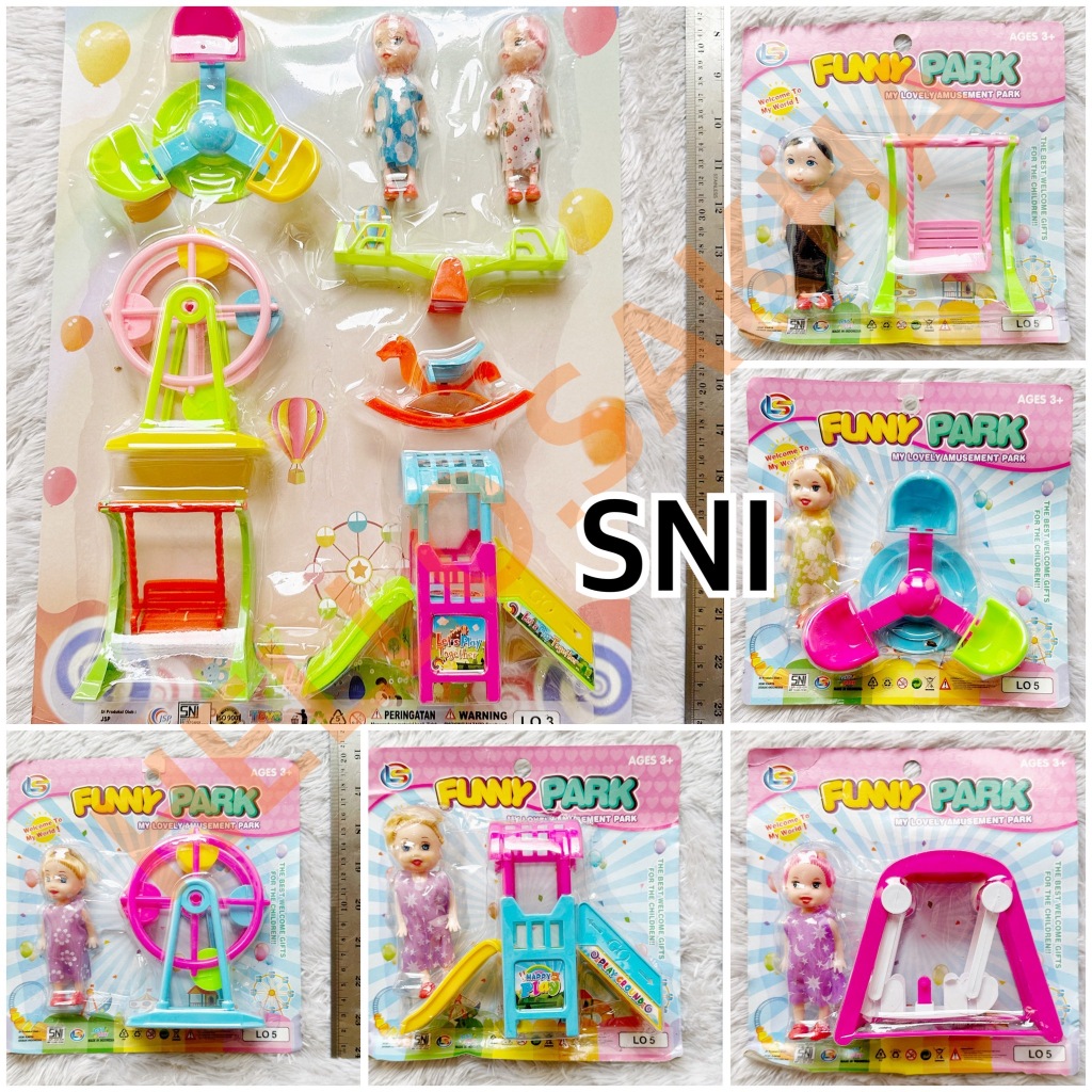 MAINAN BONEKA FUNNY PARK DELICACY PARADISE AMUSEMENT PEROSOTAN ANAK KECIL AYUNAN BIANGLALA KURSI