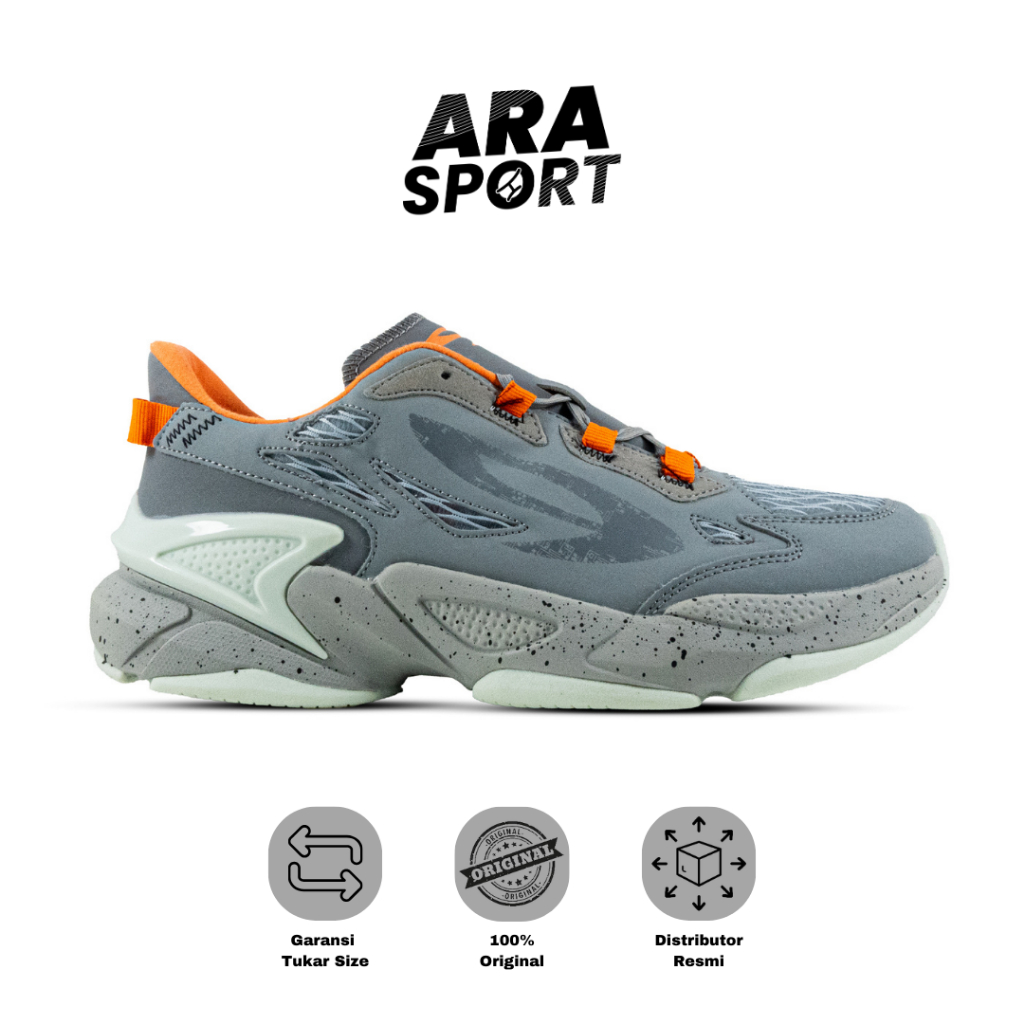 SEPATU SPORTSTYLE 910 ORIGINAL LYNX RV-LITE - ABU-ABU/JINGGA