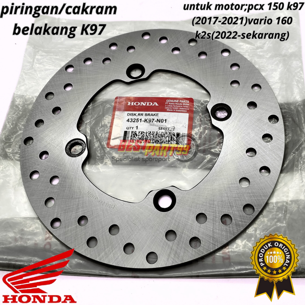Piringan Cakram Belakang Honda PCX 150 K97 Vario 160 K2S ahm kualitas original ori asli disc brake