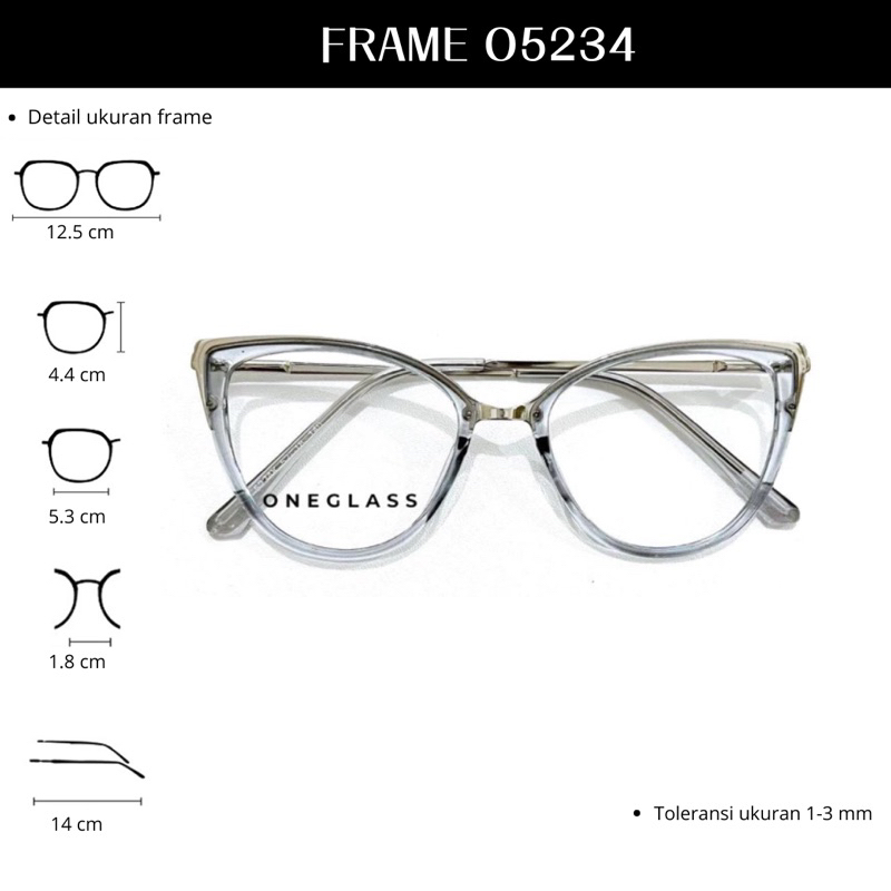 𝗢𝗻𝗲𝗴𝗹𝗮𝘀𝘀 - Frame Kacamata O5234 Perempuan