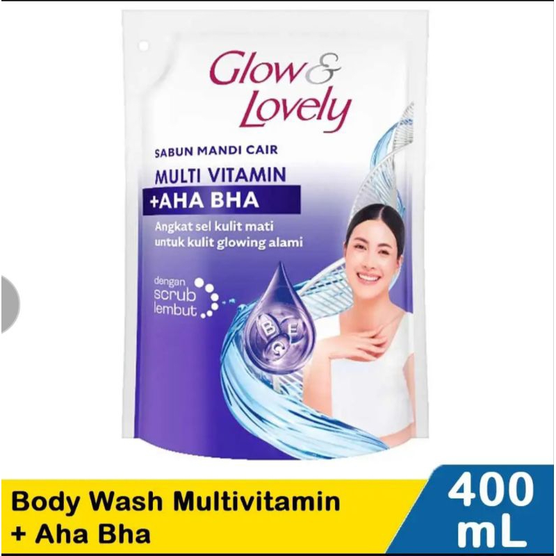 Glow & Lovely Sabun Mandi Cair Multivitamin + AHA Bha